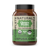 Complete Natural Products frasco frontall mostrando etiqueta y beneficio de pureza