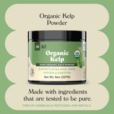 Comparación de tamaño del envase 8oz Complete Natural Products en mano para escala