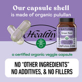 Complete Natural Products frasco junto a monedas para comparar cantidad y tamaño