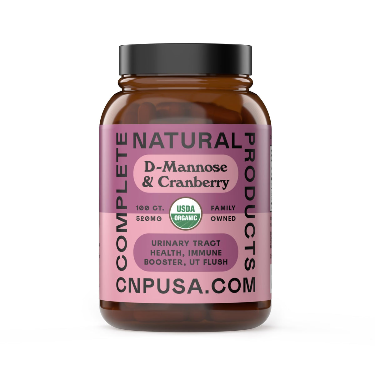Complete Natural Products frasco delantero mostrando etiqueta y beneficios visibles