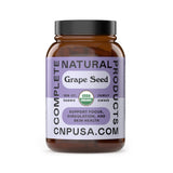 Complete Natural Products frasco delantero mostrando etiqueta orgánica y beneficios
