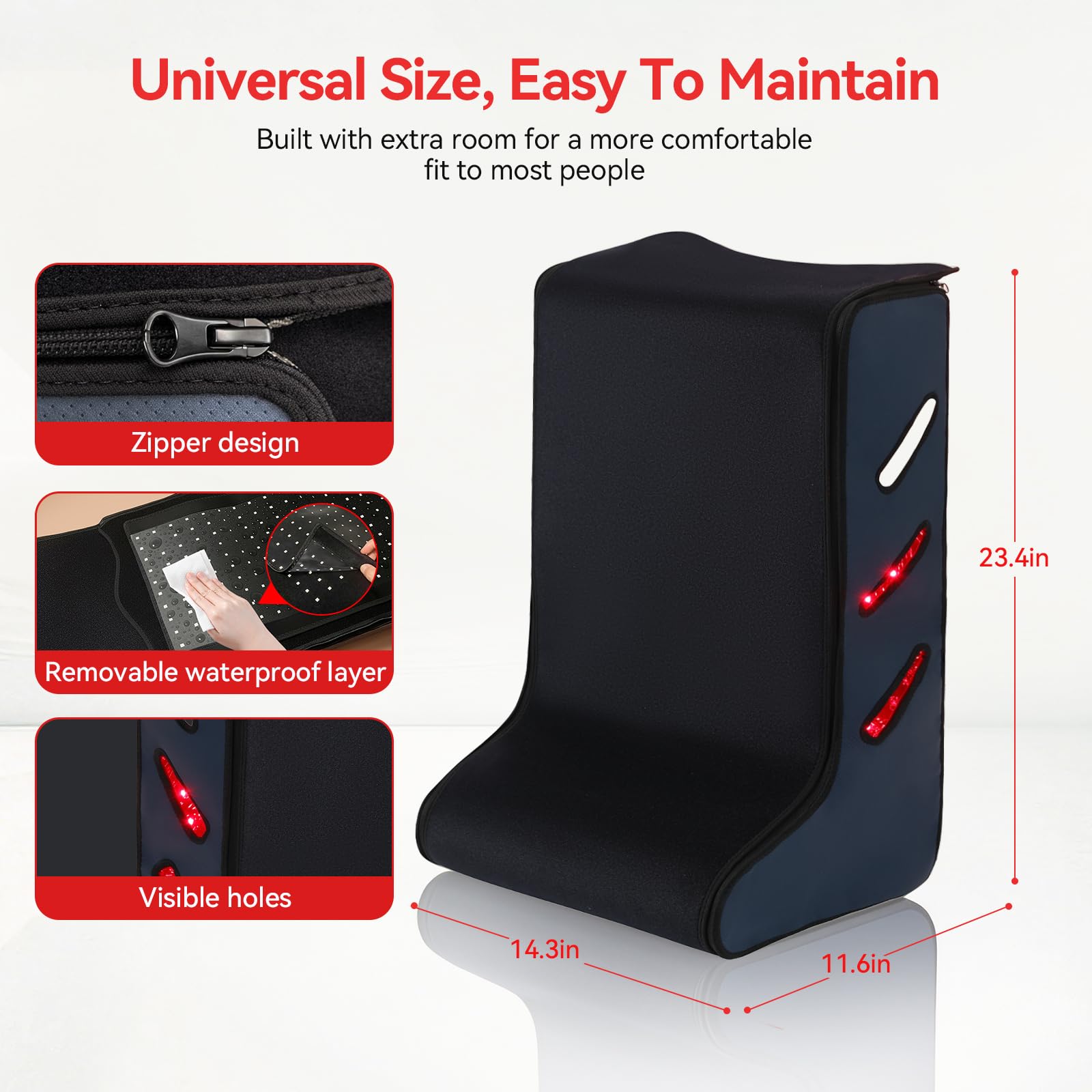 COMSYNC interior acolchado y material flexible para confort