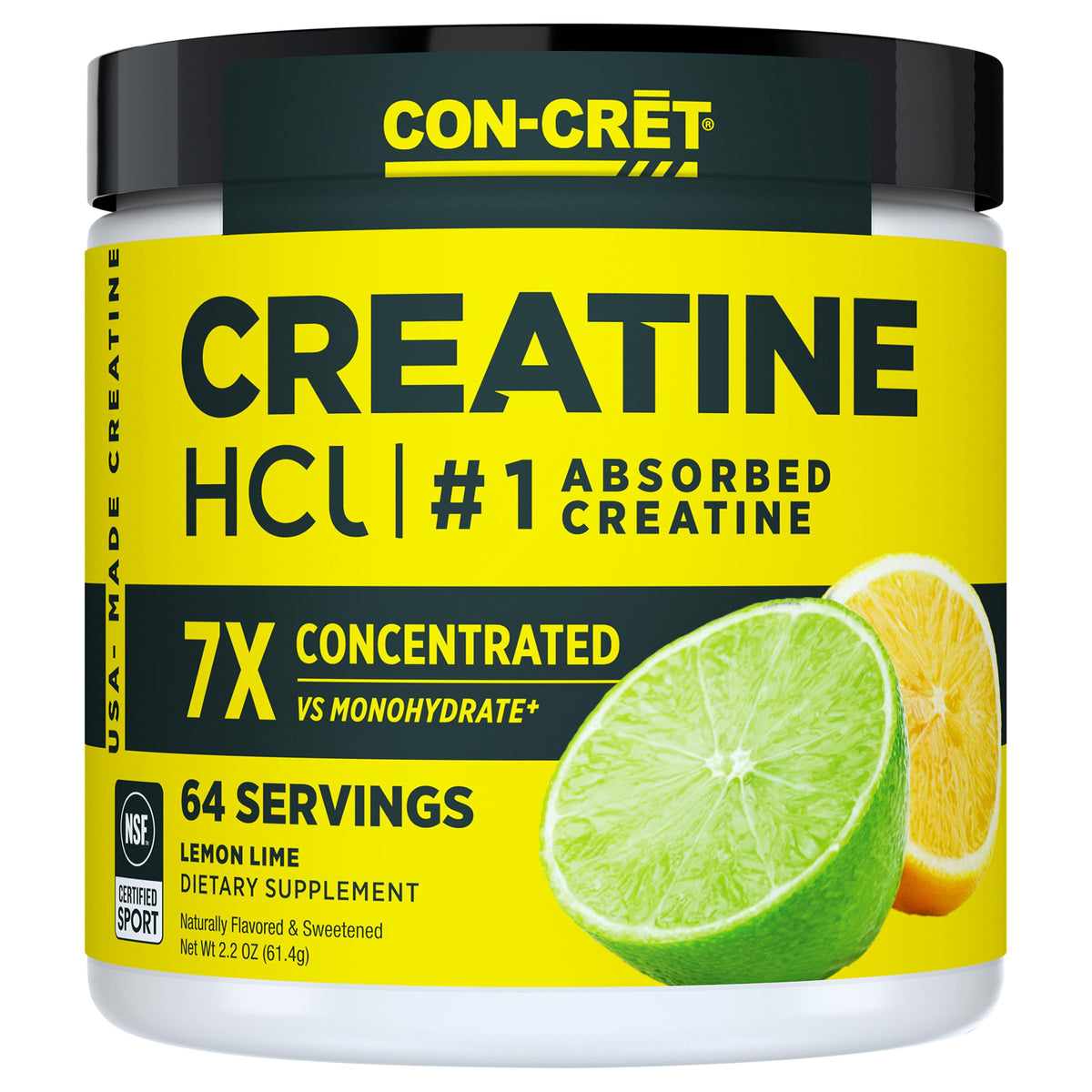 CON-CRET envase frontal sabor limón lima mostrando diseño y cantidad