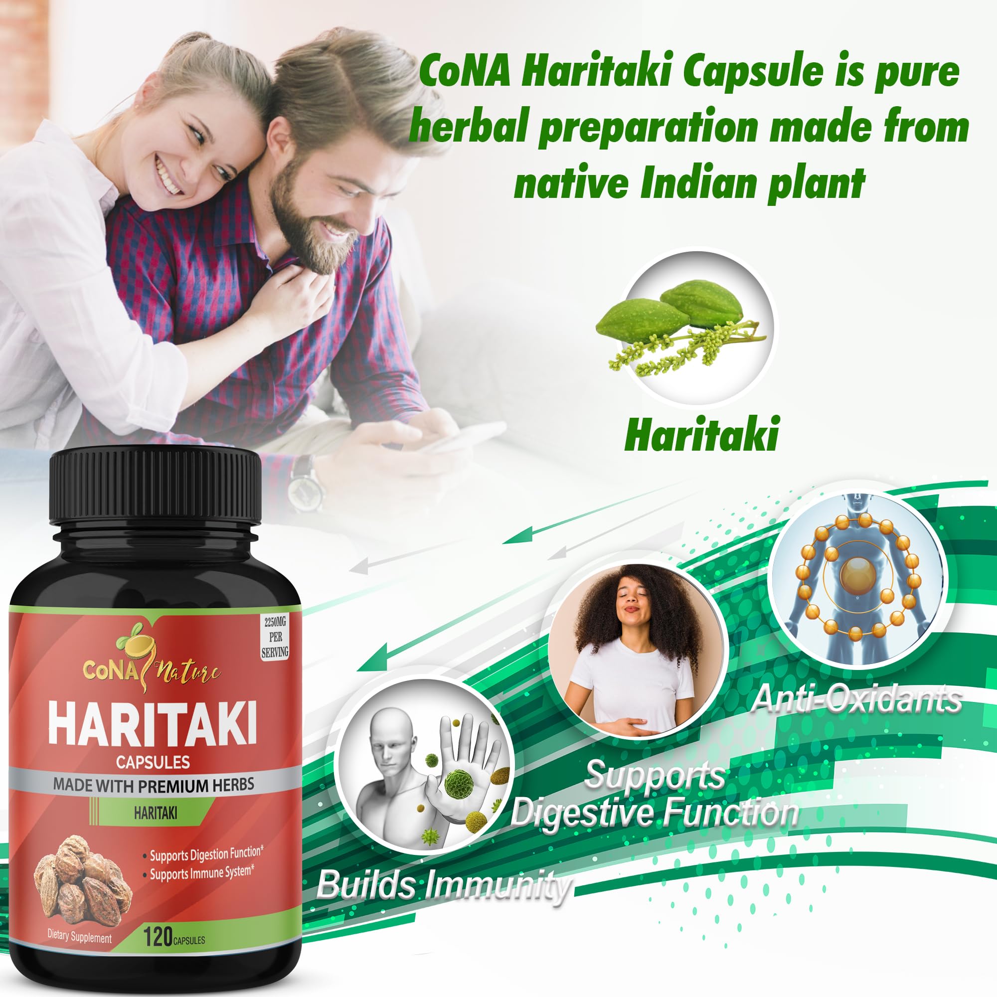 Cona Nature bote abierto con cápsulas visible para dosificación diaria