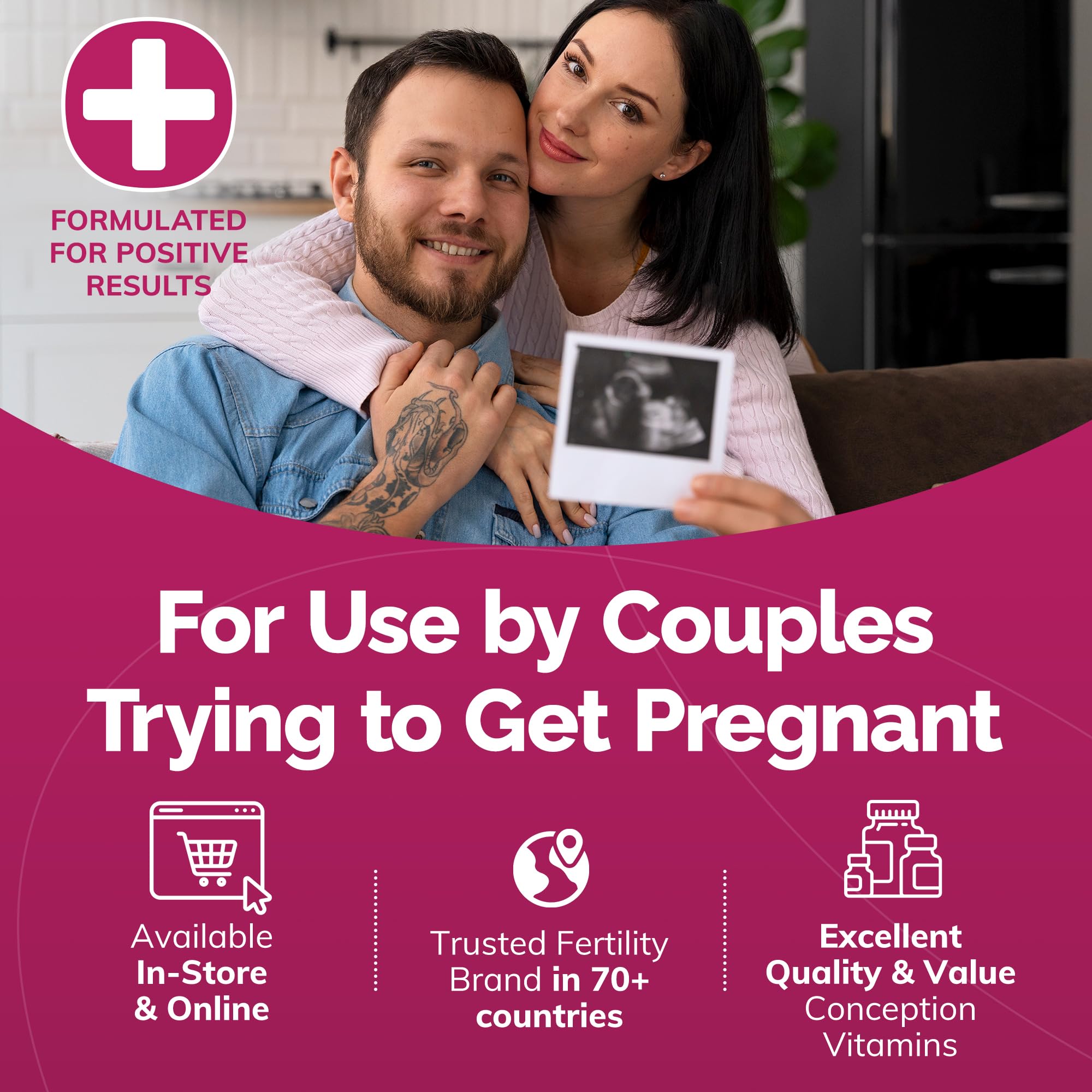 Conceive Plus tubo en bolsa de viaje destacando formato compacto y seguro