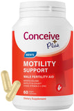 CONCEIVE PLUS frente del envase mostrando 60 cápsulas y beneficios visibles