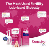 CONCEIVE PLUS tamaño del aplicador en mano para referencia y comodidad