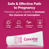Conceive Plus pareja en ambiente íntimo usando lubricante para confort