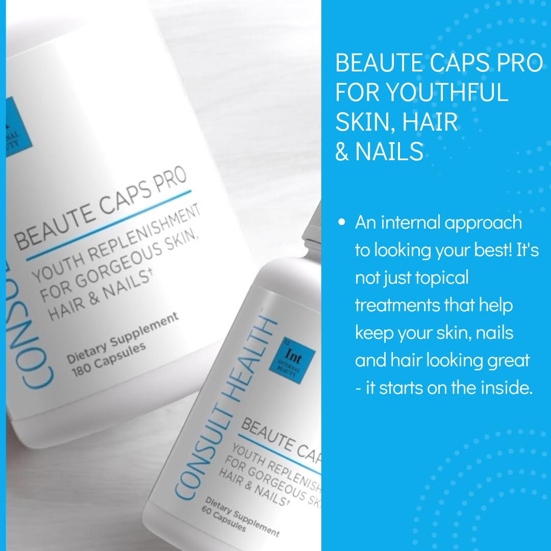 Consult Beaute cápsulas en mano para comparar tamaño y facilidad de ingesta