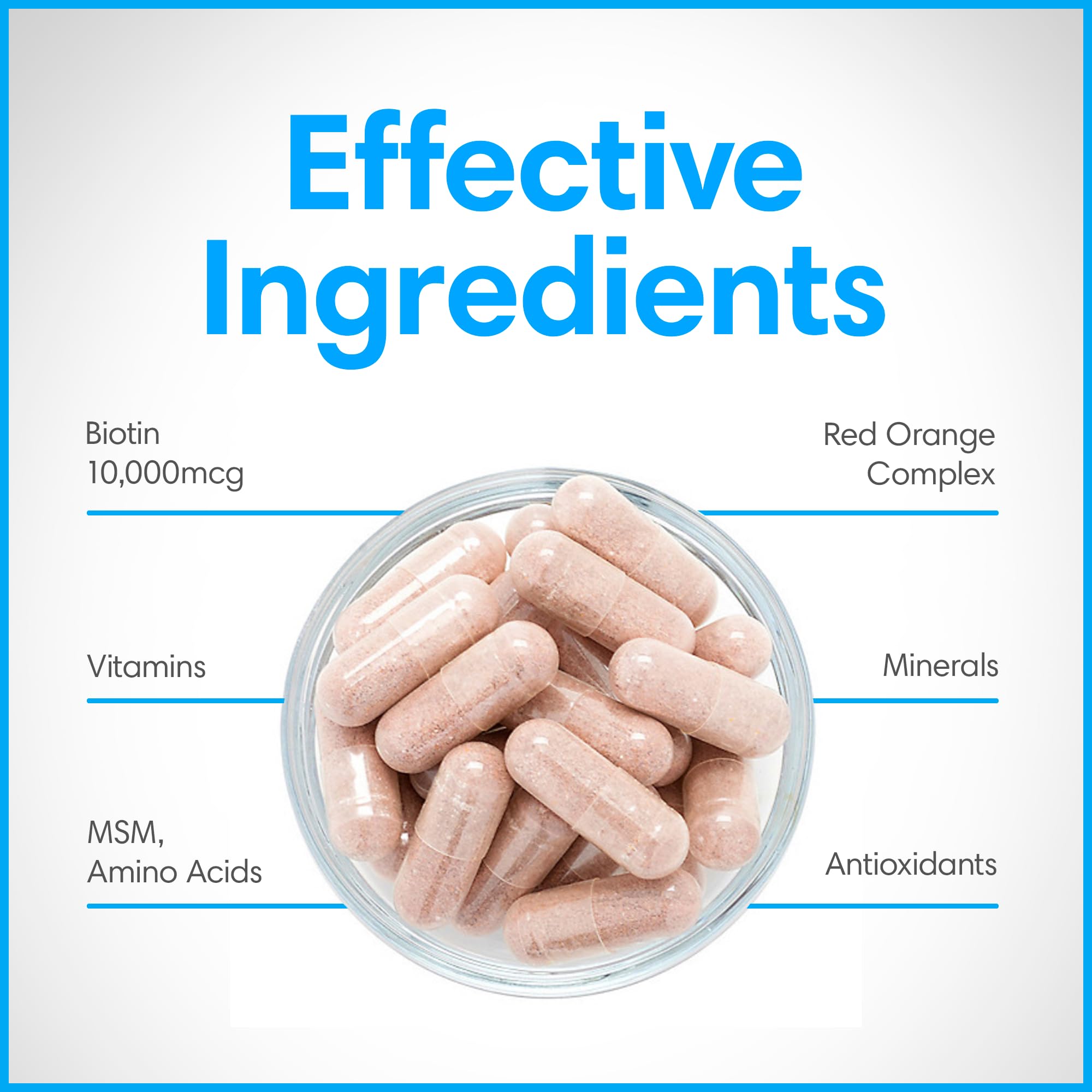Consult Beaute etiqueta nutricional enfocada en biotina 10.500 mcg