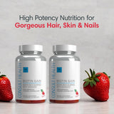 Etiqueta nutricional de Consult Health Biotin GAIN mostrando concentración de 10.000 mcg de biotina