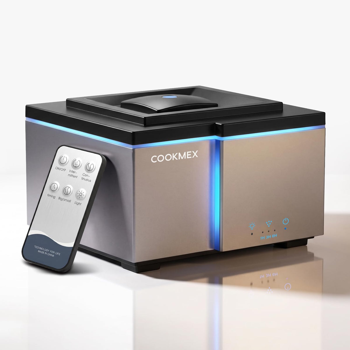 COOKMEX difusor frontal plateado que aporta elegancia y aroma prolongado