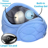 CoolCura primer plano del pod de hielo mostrando tamaño mayor y mayor duración