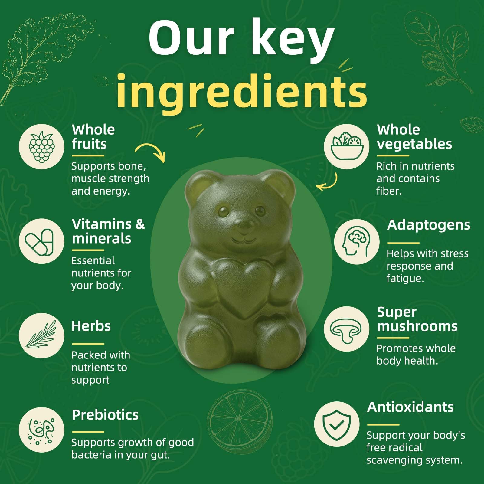 COOLKIN etiqueta nutricional enfocada que muestra vitaminas clave