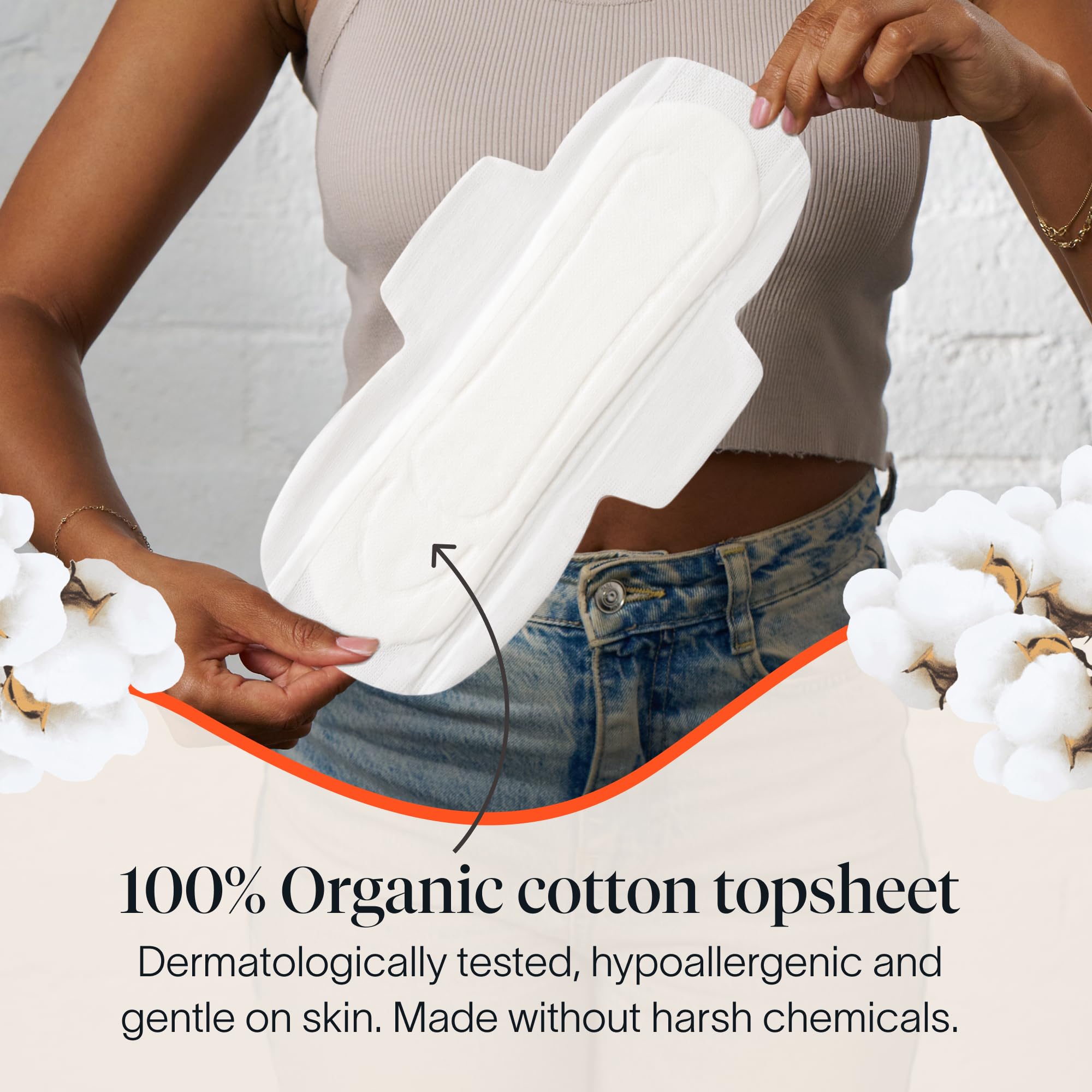 Cora topsheet de algodón orgánico en primer plano, textura suave y transpirable