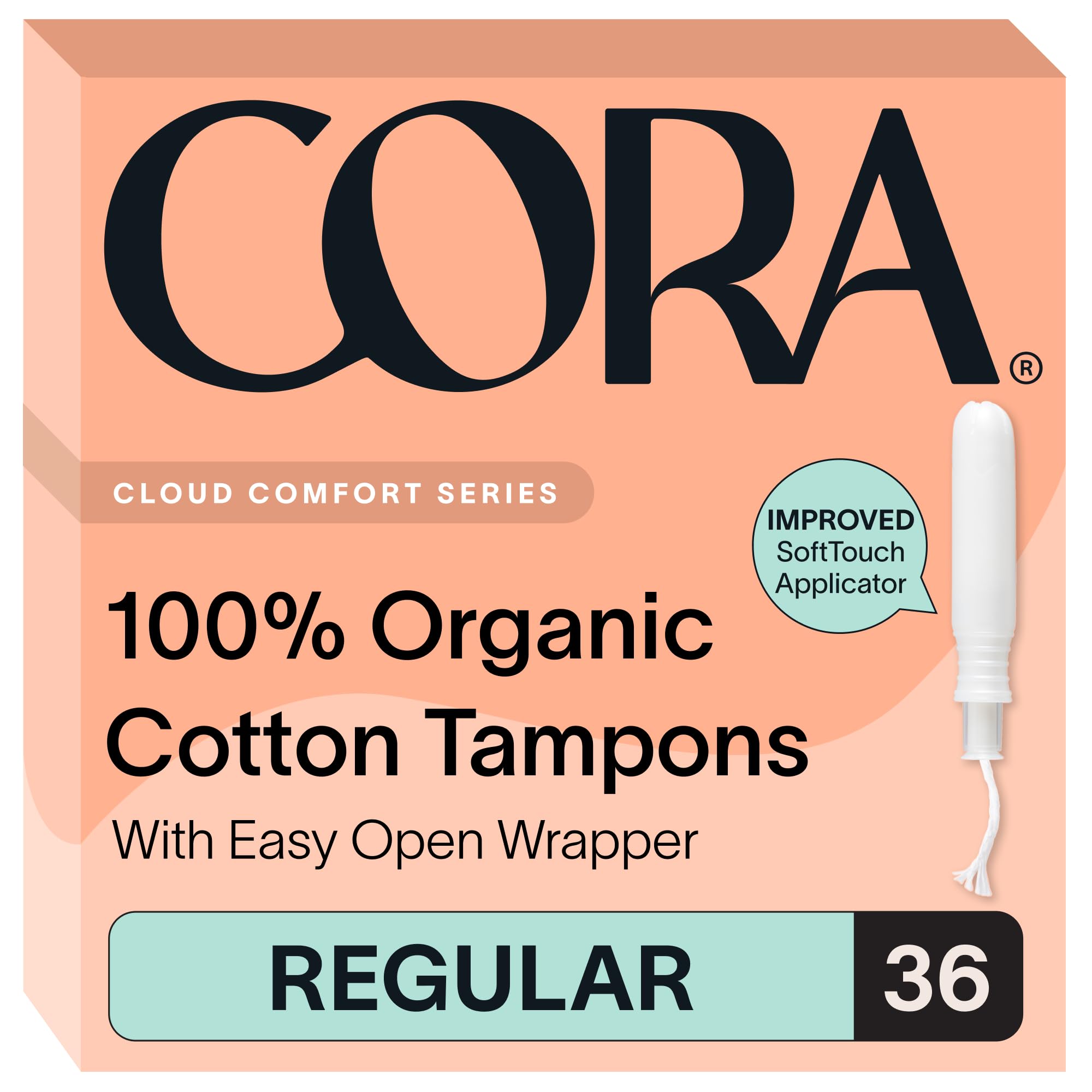 Cora empaque frontal con 36 tampones, confianza y protección