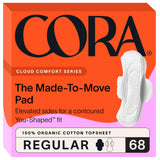 Cora toalla frontal empaque mostrando paquete y confianza