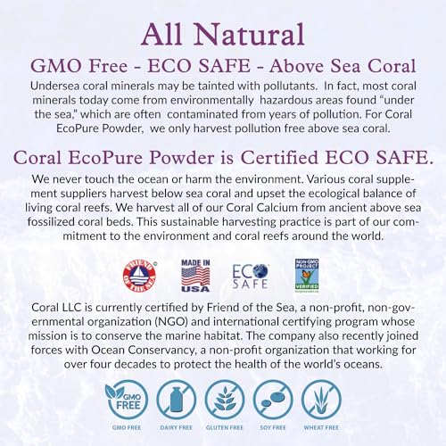 Coral White polvo superfino en primer plano, textura fina que facilita disolución