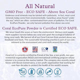 Coral White polvo superfino en primer plano, textura fina que facilita disolución