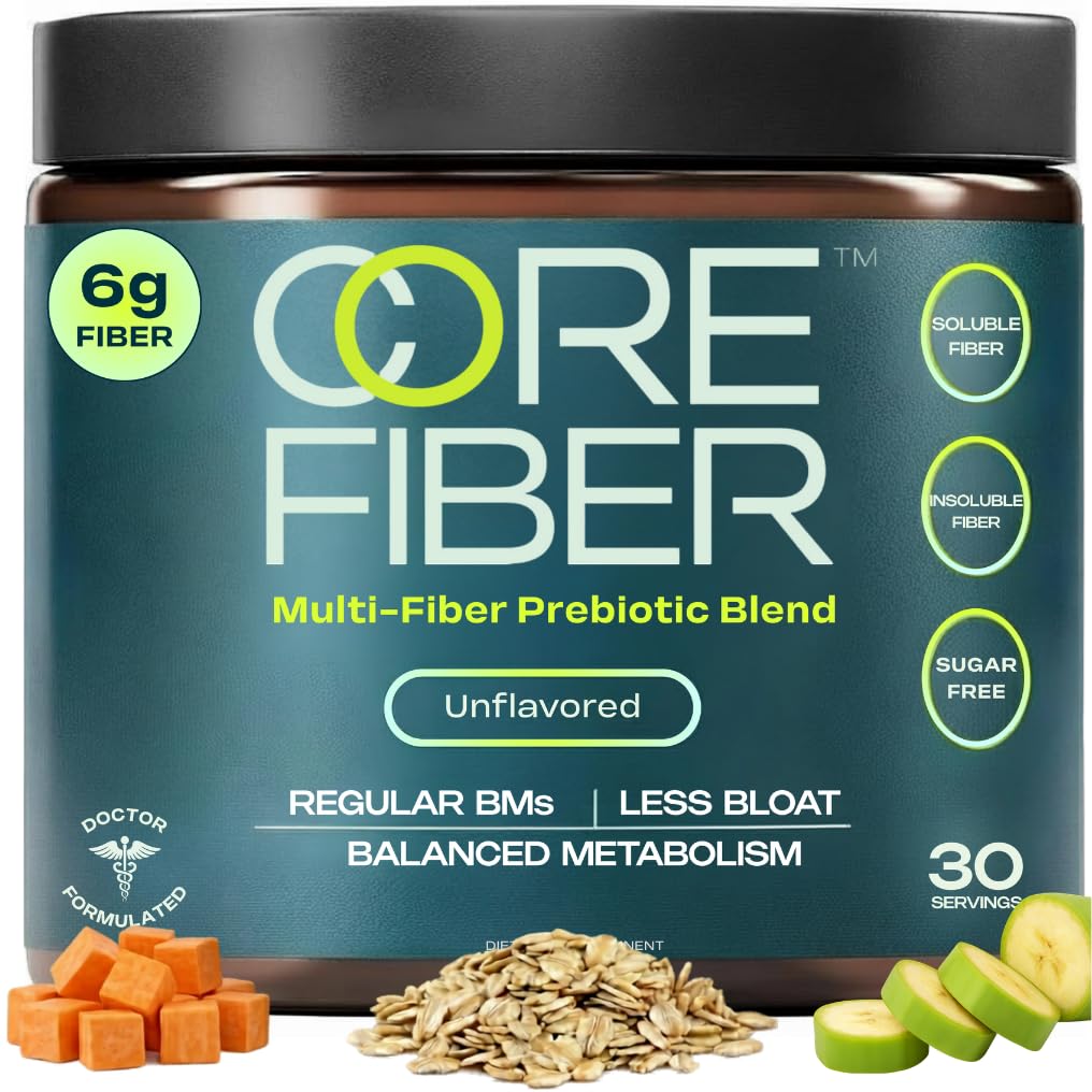 Core Fiber vista frontal del envase mostrando formato y beneficios