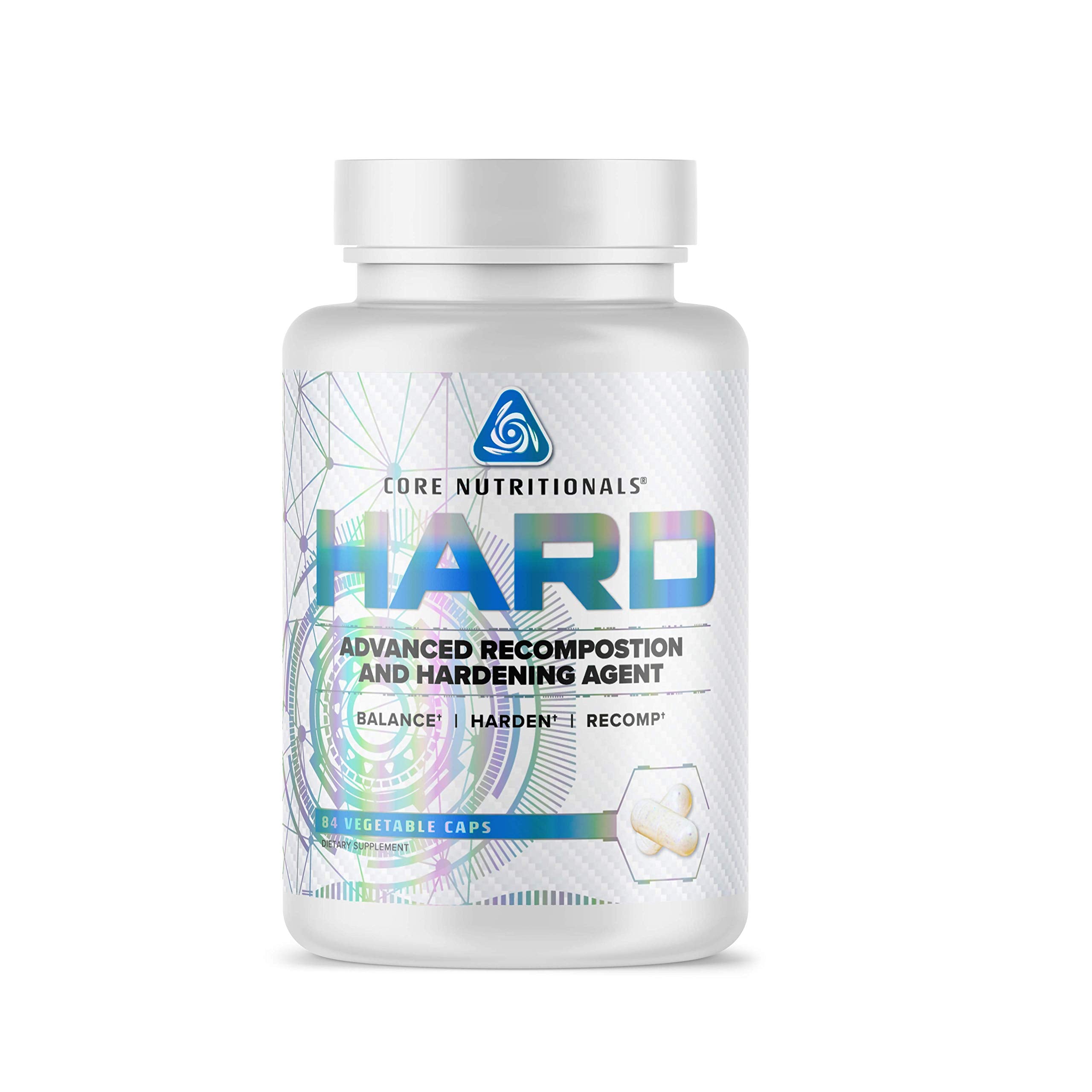 Core Nutritionals envase frontal mostrando cápsulas y beneficios para recomposición