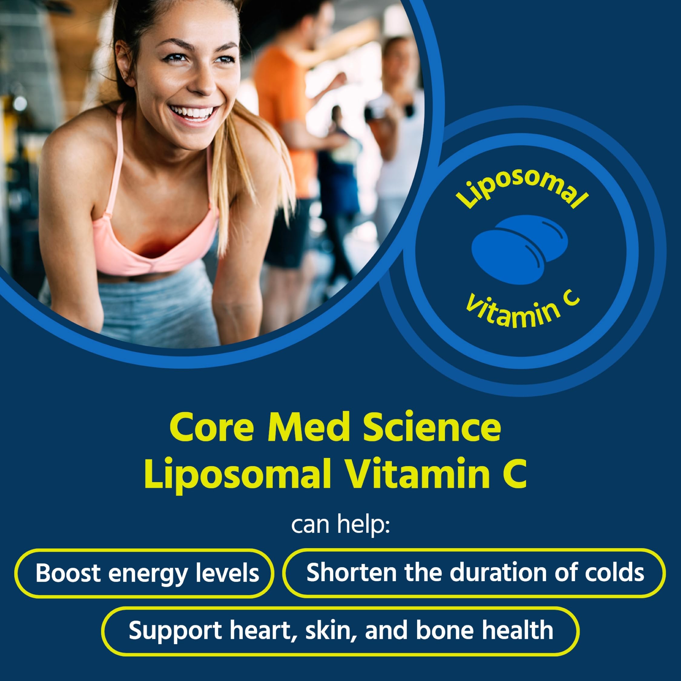 Core Med Science primer plano de una cápsula blanda destacando su facilidad para tragar