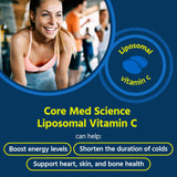 Core Med Science primer plano de una cápsula blanda destacando su facilidad para tragar