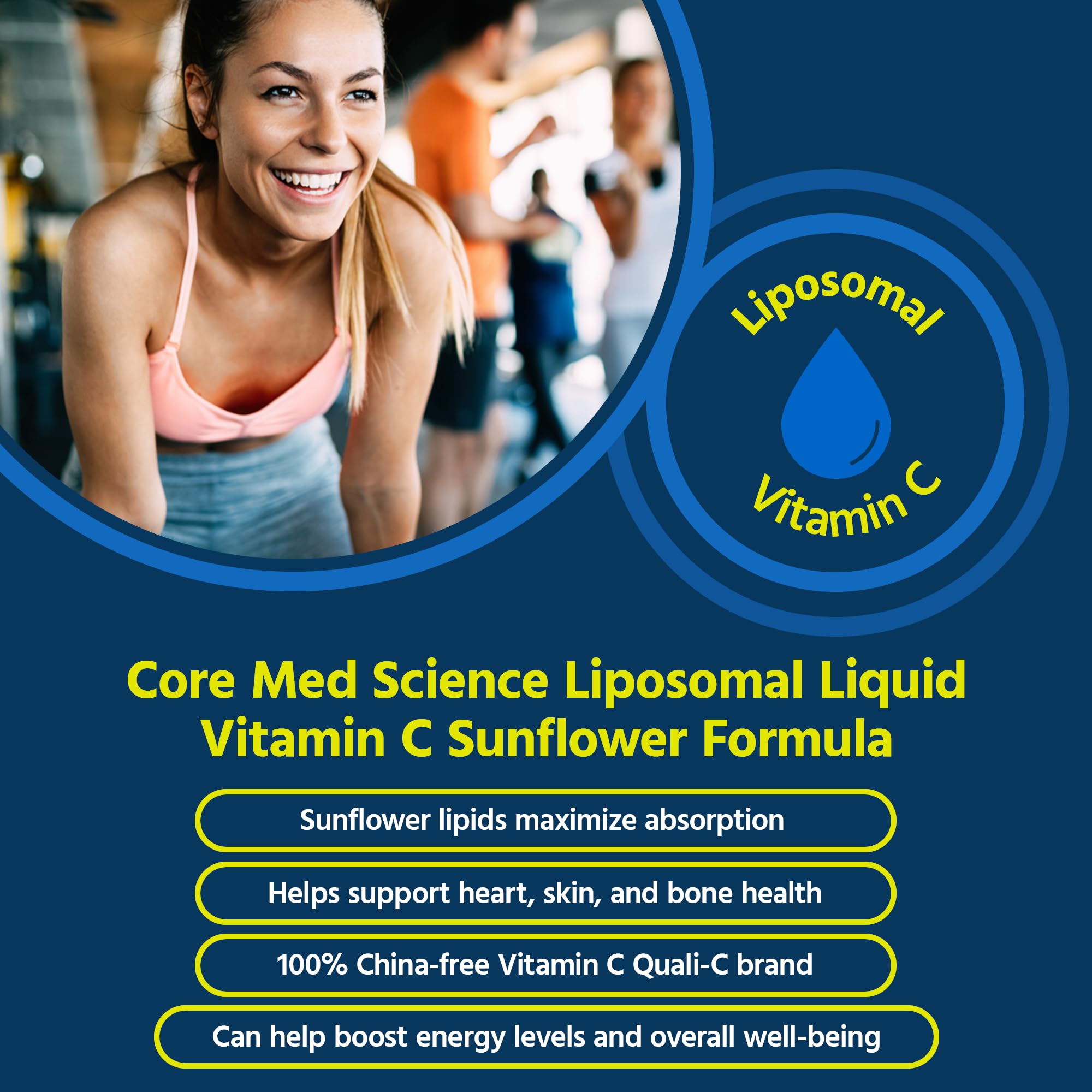 Core Med Science textura líquida mostrando color y consistencia suave