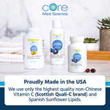 Core Med Science producto en ambiente diario junto a utensilios de salud y bienestar