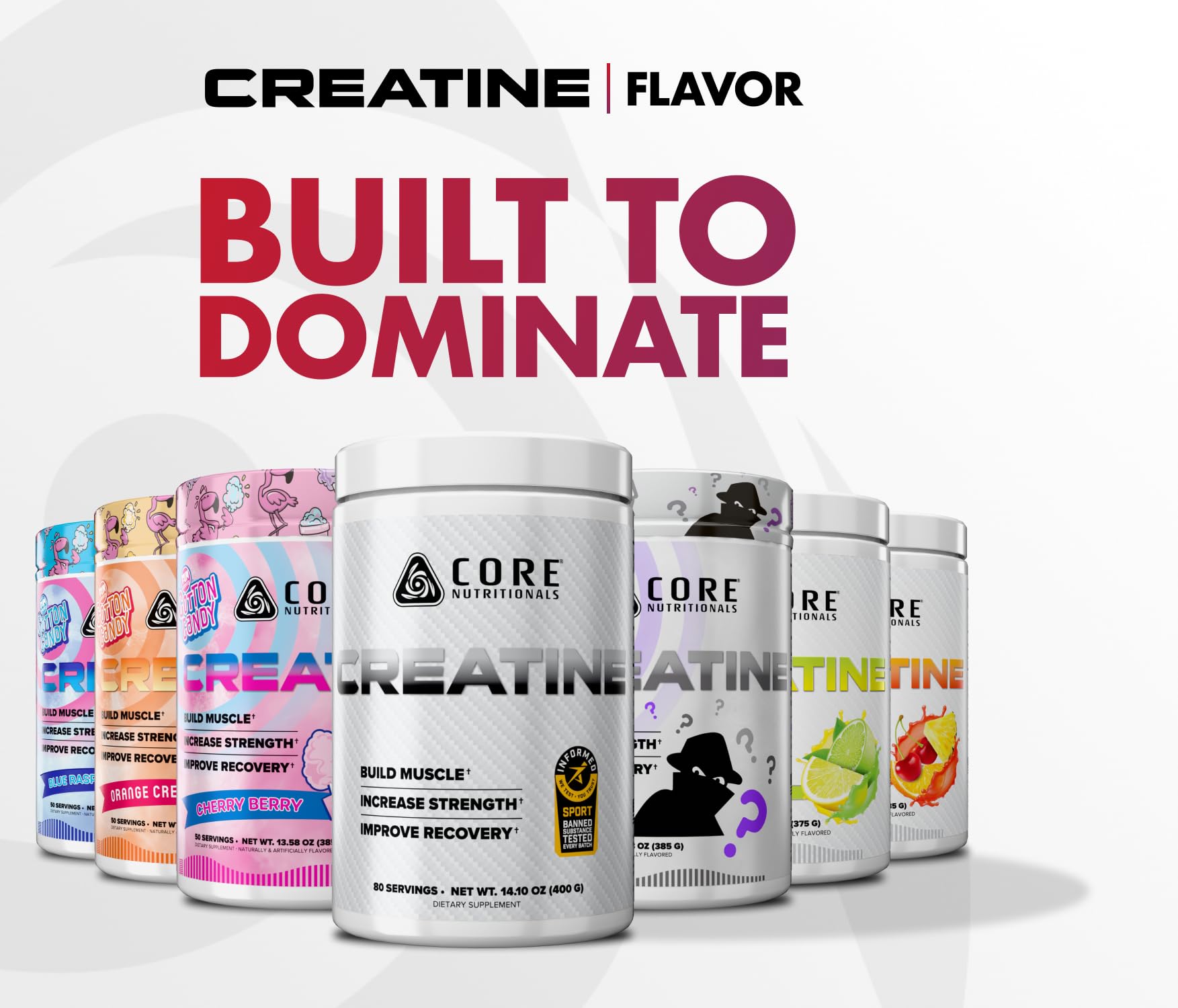 Core Nutritionals etiqueta con datos nutricionales y pureza