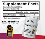 Core Nutritionals detalle del polvo sin sabor, disolución fácil