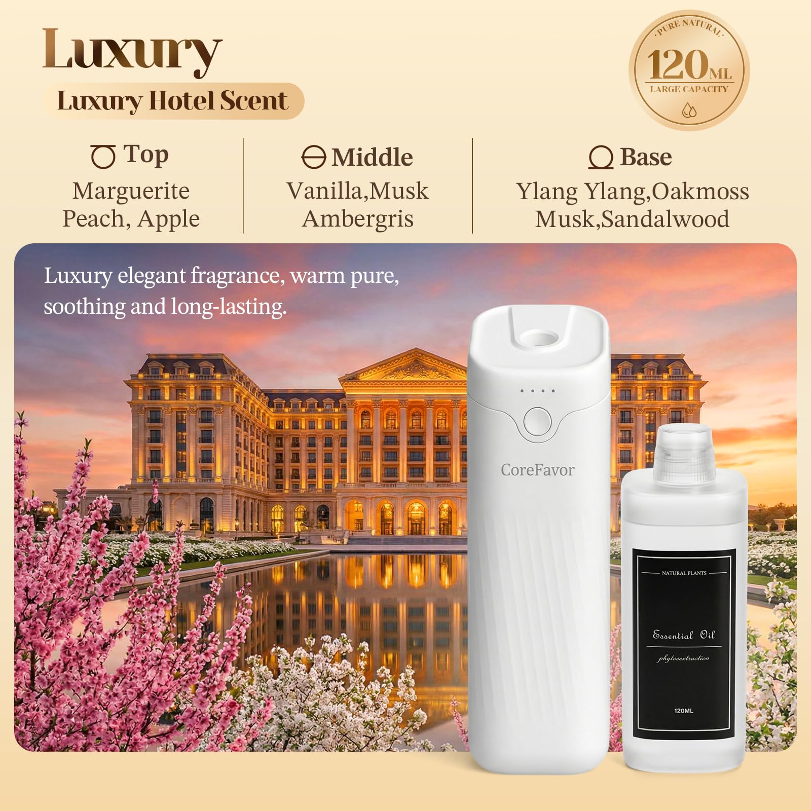 CoreFavor M60 detalle del nebulizador para difusión pura de aromas