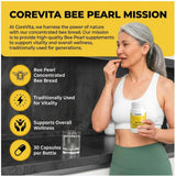 CoreVita frasco junto a moneda para comparar tamaño y cantidad
