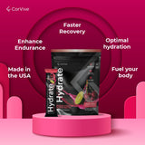 Etiqueta nutricional CorVive mostrando electrolitos y vitamina C