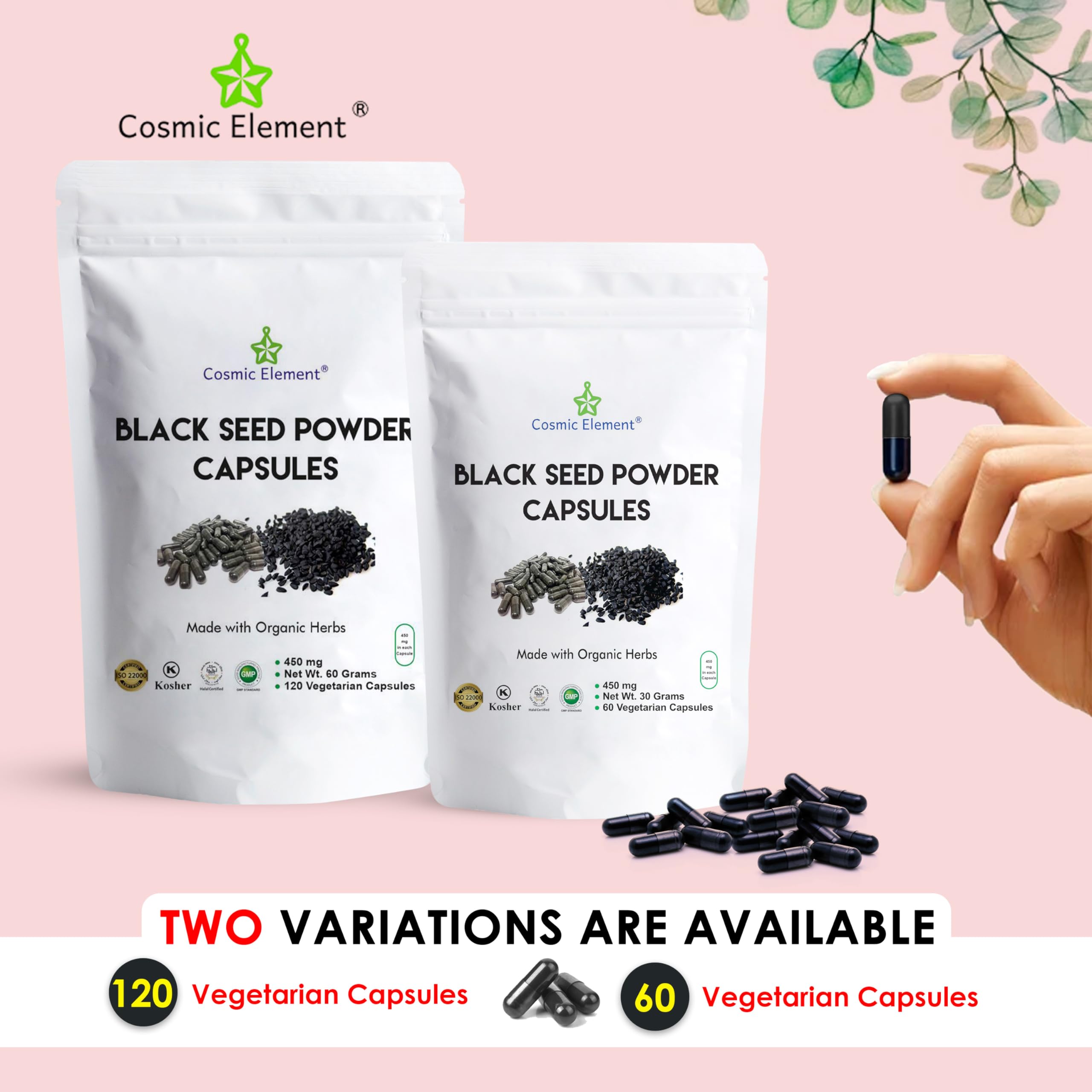 Cosmic Element cápsulas junto a desayuno saludable, beneficio de integrar en rutina diaria