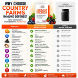 Country Farms envase junto a frutas indicando 60 porciones