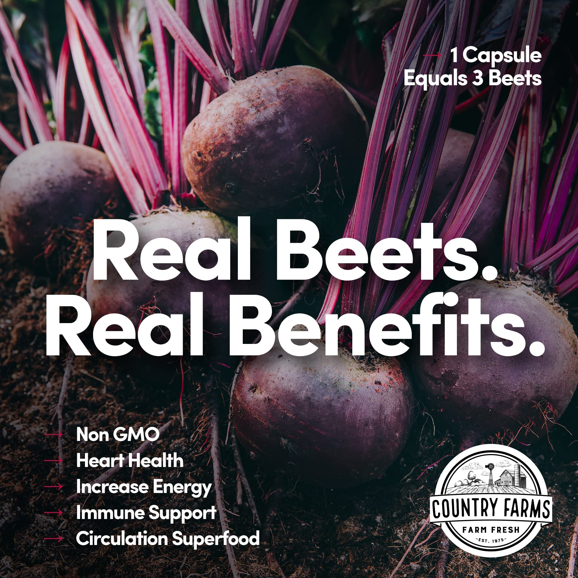 Country Farms cápsula junto a moneda para comparar tamaño y facilidad de ingestión