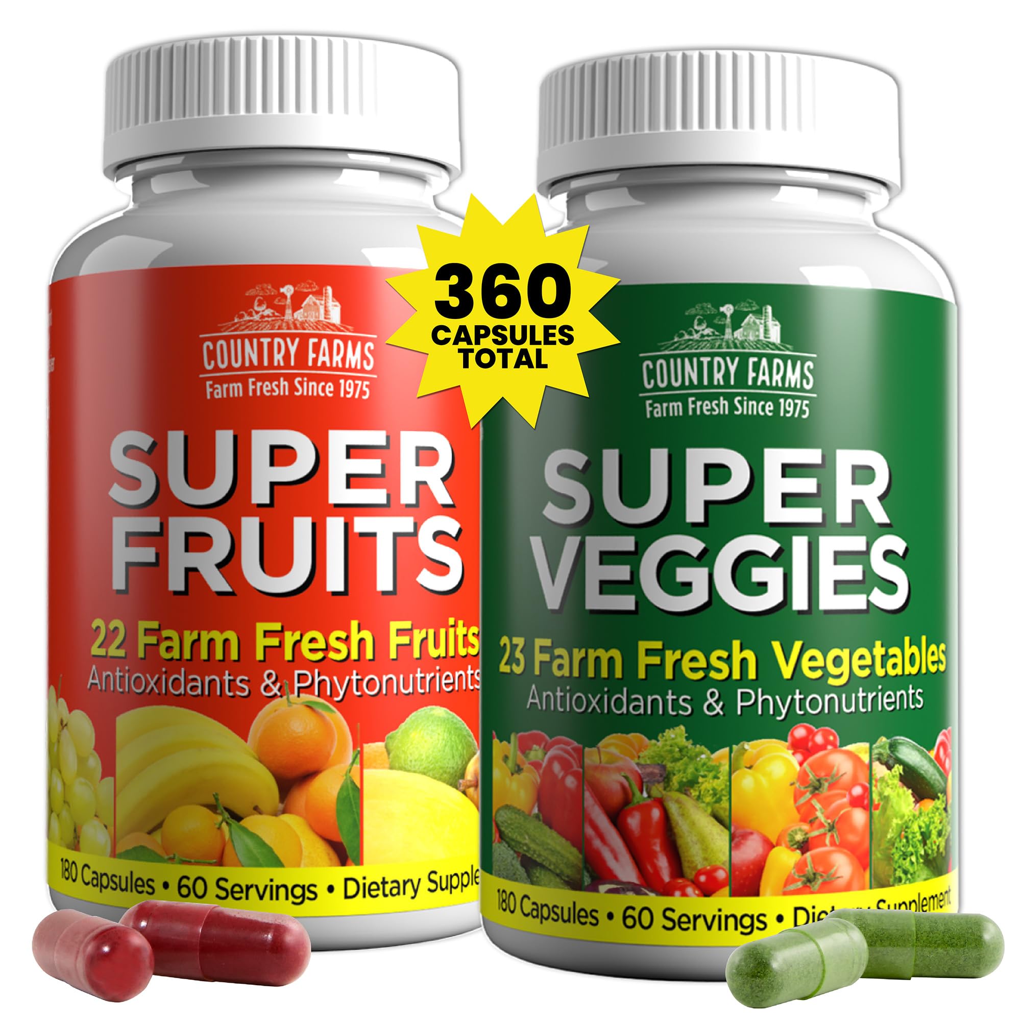 Country Farms frontal del envase mostrando etiquetas y beneficios visibles.