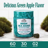 Country Farms etiqueta de ingredientes resaltando musgo irlandés, bardana y bladderwrack