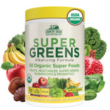 Country Farms envase frontal mostrando la mezcla Super Greens y facilidad de uso
