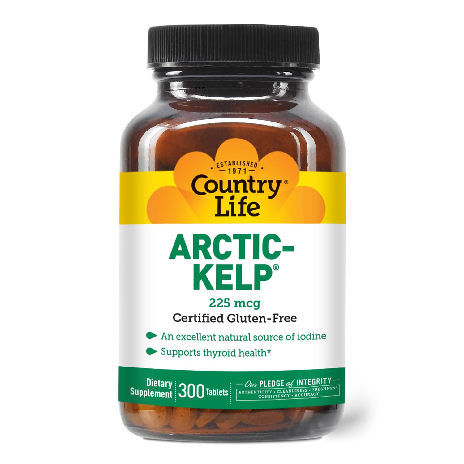 Country Life Arctic-Kelp vista frontal del envase con información clara