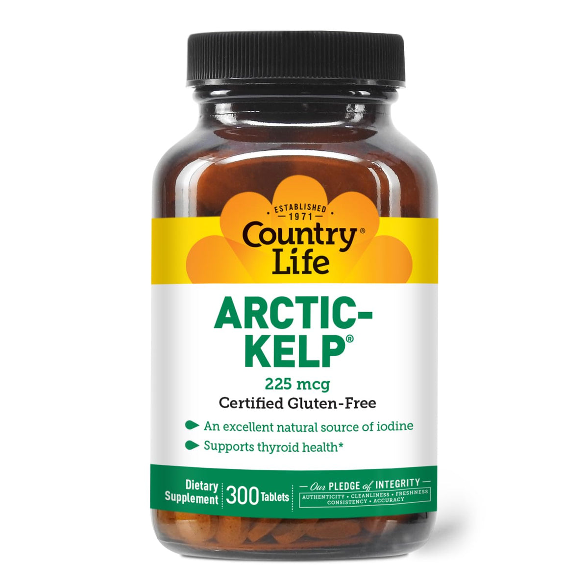 Country Life Arctic-Kelp vista frontal del envase con información clara