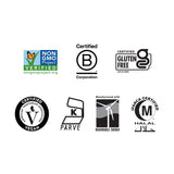 Country Life sellos certificados Gluten Free, Vegan y Non-GMO visibles
