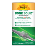 Country Life Bone Solid frasco frontal mostrando el empaque y beneficios principales