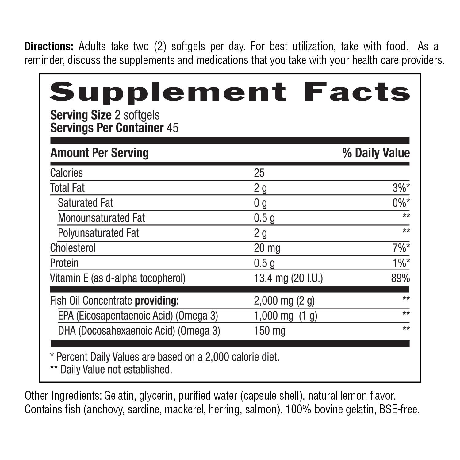 Country Life botella abierta con softgels para visualizar contenido