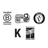 Country Life sello de certificaciones vegan y gluten free visibles
