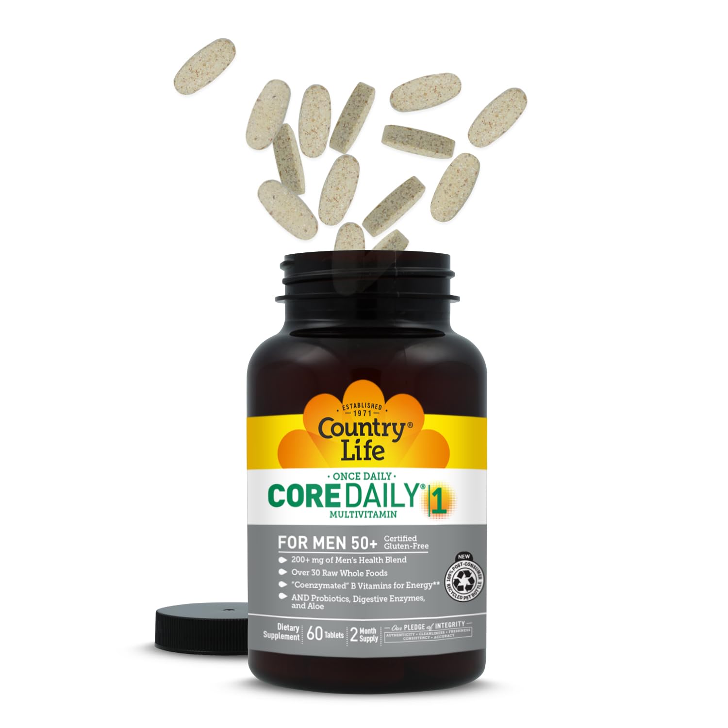 Country Life detalle del blend masculino que destaca saw palmetto y licopeno