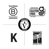 Country Life etiqueta con certificaciones vegano sin gluten y kosher, confianza