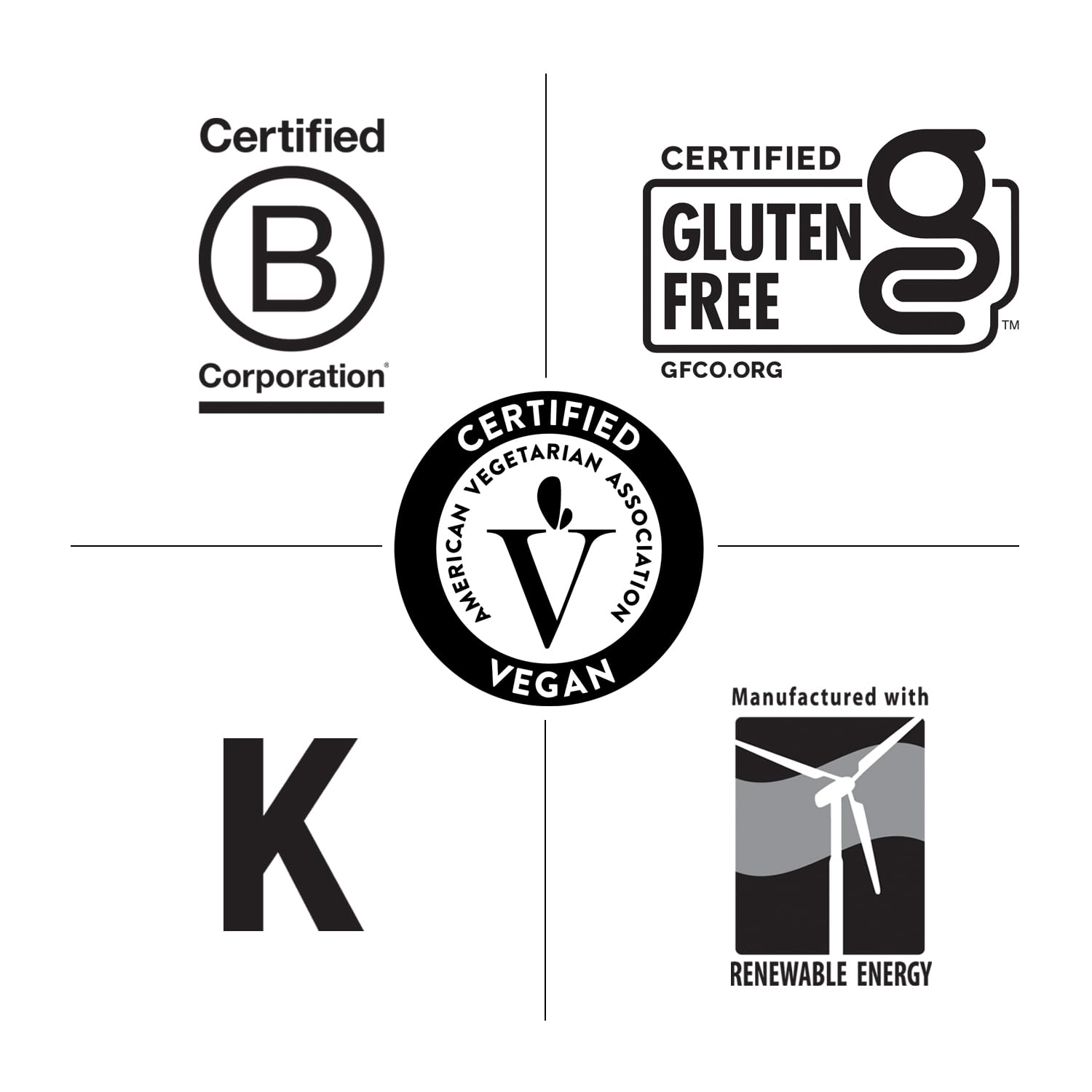Country Life etiqueta con certificaciones gluten free vegan non-gmo visibles
