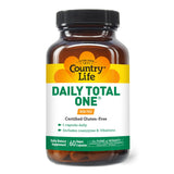 Country Life etiqueta nutricional legible indicando vitaminas y ausencia de hierro